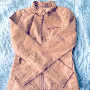 Beige Guess leather jacket